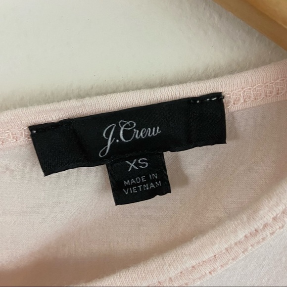 J. Crew Lt Pink Flutter Sleeve Eyelet Babydoll Top - Picture 6 of 10